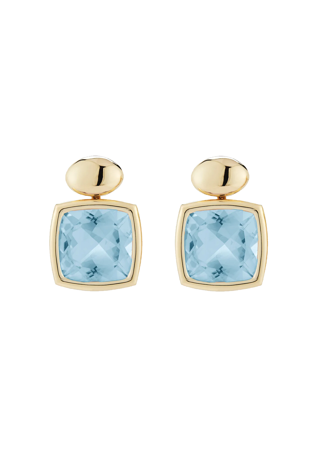 A & Furst Gaia 18K Yellow Gold Blue Topaz Drop Earrings | OsterJewelers.com