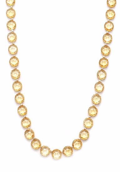 A & Furst Lilies 18K White Gold Diamond & Citrine Necklace | OsterJewelers.com