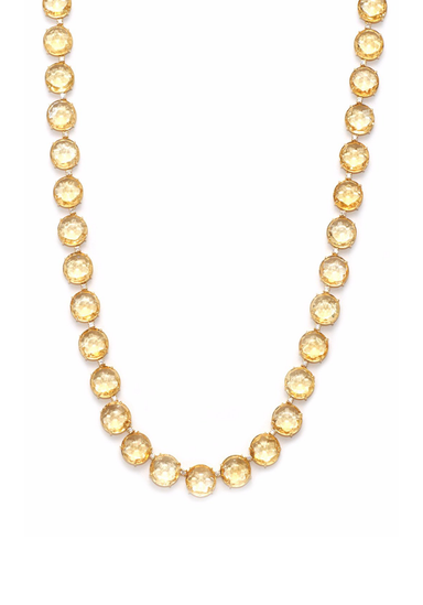 A & Furst Lilies 18K White Gold Diamond & Citrine Necklace | OsterJewelers.com