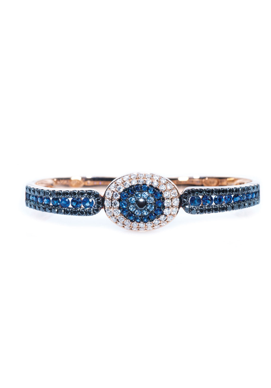 Anatol 18KRG Diamond & Sapphire Evil Eye Double Ring | OsterJewelers.com