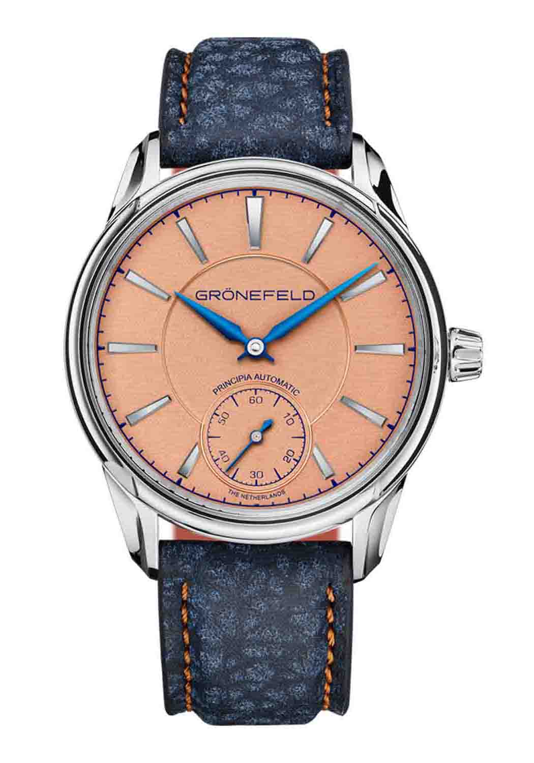 Gronefeld 1941 Principia Salmon Dial SS Back 40mm Watch