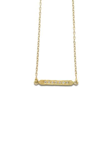 ILA Araya 14K Yellow Gold Diamond Bar Necklace | OsterJewelers.com
