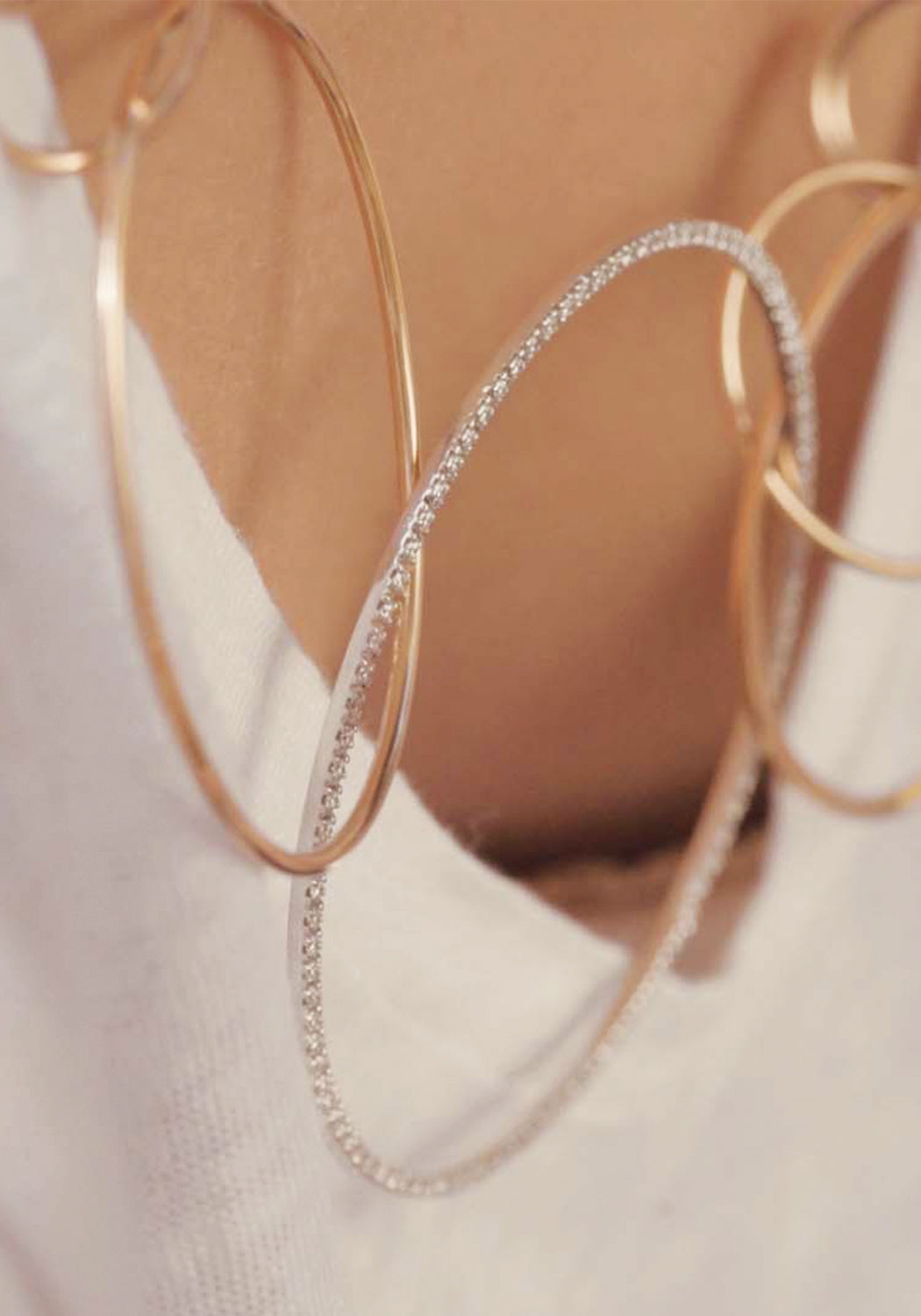 K di Kuore 18K Rose & White Gold Diamond Circles Necklace | OsterJewelers.com