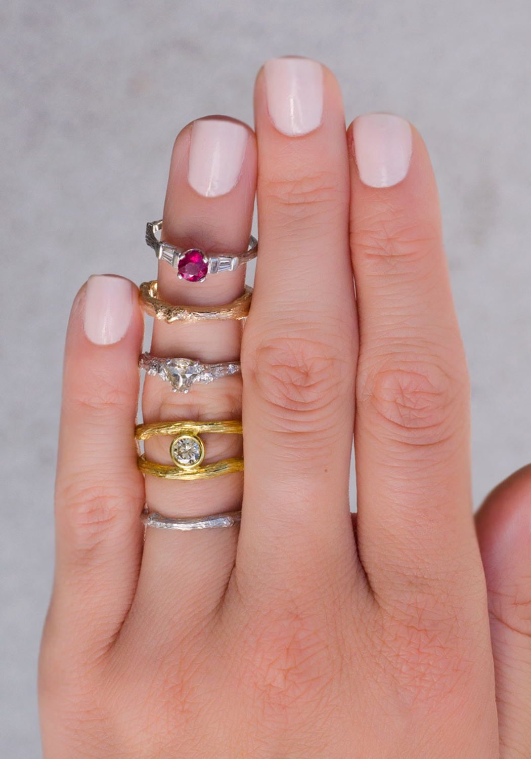 K. Brunini 18k Gold Ring Stack Style Ideas