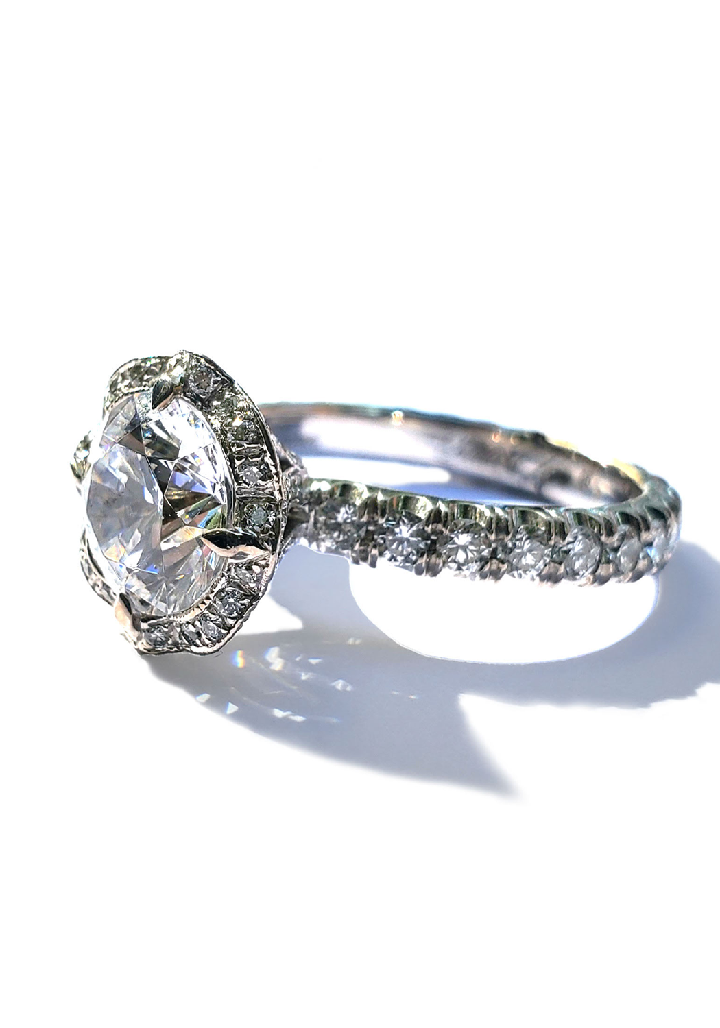 Katharine James Bella's Love Platinum Semi-Mount Diamond Ring | OsterJewelers.com
