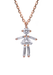 Little Ones 18K Pink Gold Diamond Girl Pendant Necklace | OsterJewelers.com