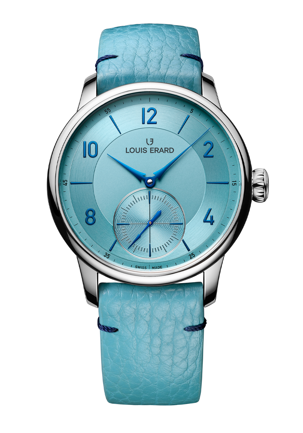 Louis Erard Excellence Petite Seconde Ice Blue | 39 mm | Ice Blue Dial | Stainless Steel | Limited Edition | Luxury Swiss Watch