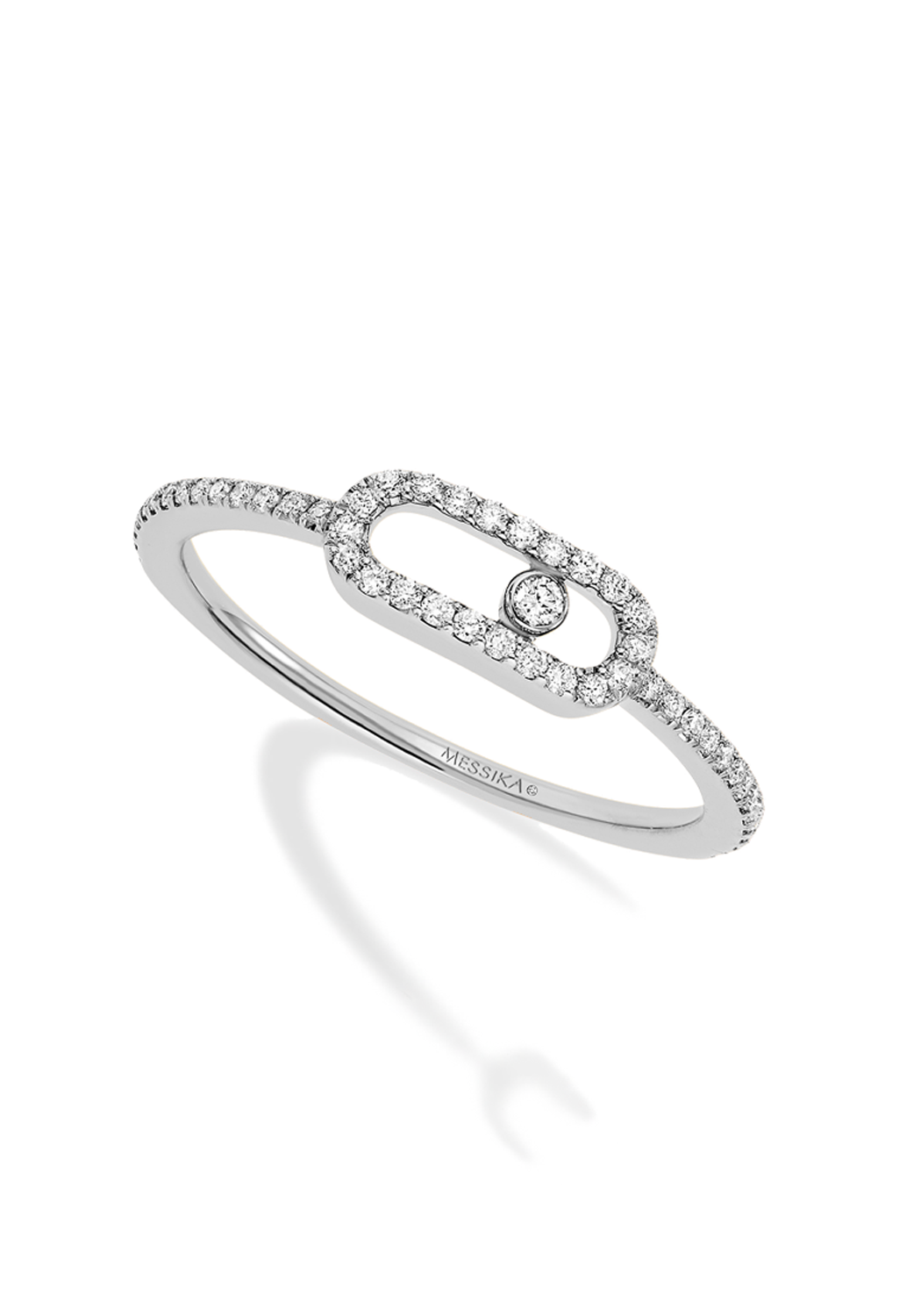 Messika Move Uno Pavé 18KWG Diamond Ring | Ref. 05630-WG | OsterJewelers.com