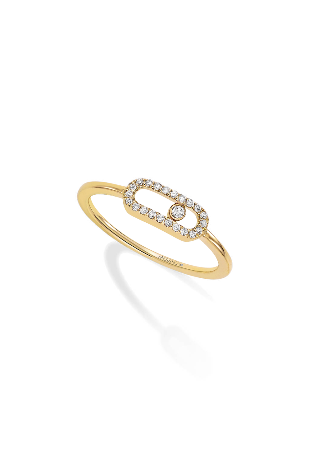 Messika Move Uno Pavé 18K Yellow Gold Diamond Ring | 04705-YG Messika Move Uno Pavé 18K Yellow Gold Diamond Ring | 04705-YG