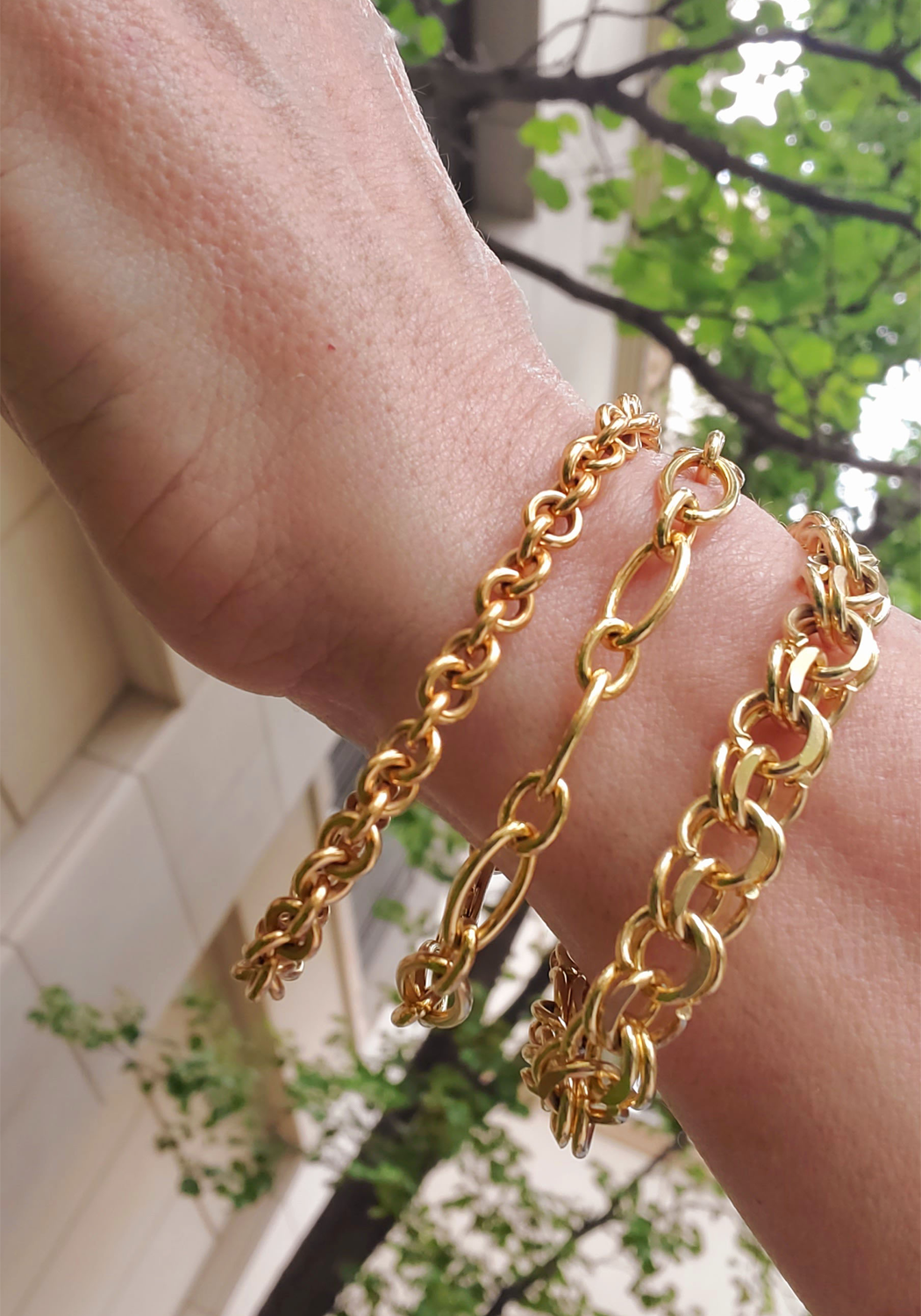 Oster Jewelers 14K Yellow Gold Bracelets for Layering & Charms (sold separately)
