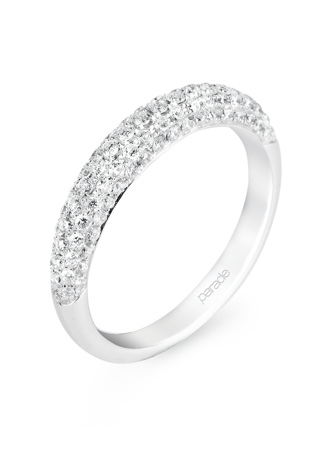 Parade Design 18KWG Pavé Diamond Half Band | Ref. R1950/R1-BD | OsterJewelers.com