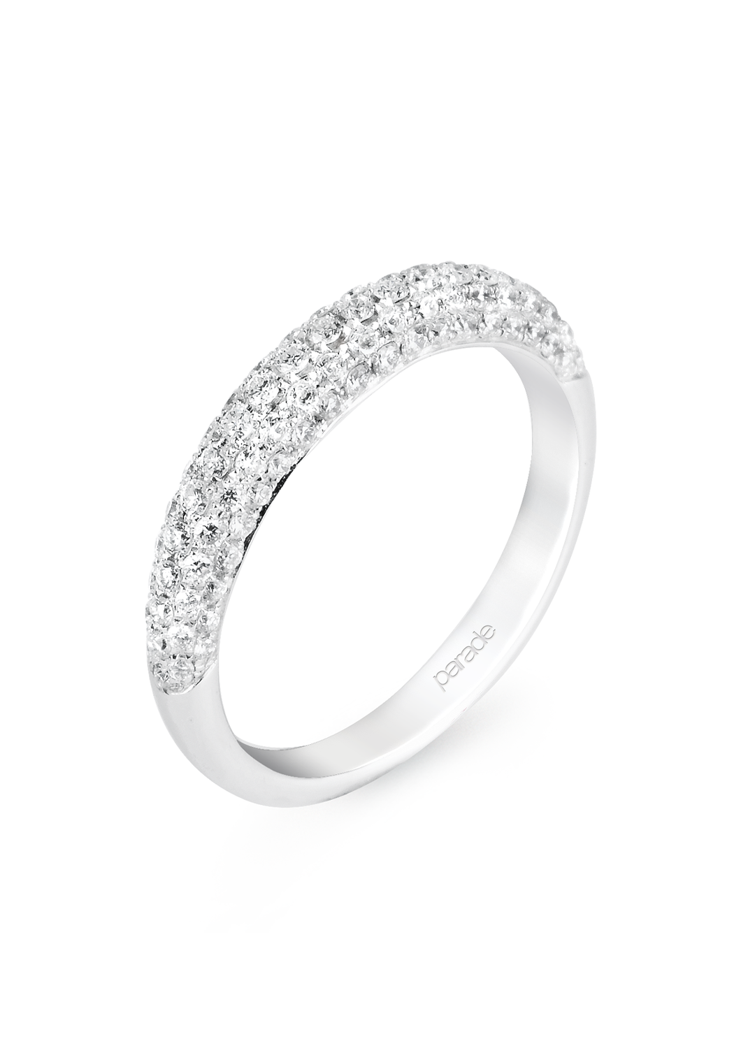 Parade Design 18KWG Pavé Diamond Half Band | Ref. R1950/R1-BD | OsterJewelers.com
