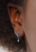 Persée Paris 18KYG Diamond & Blue Enamel Hoop Earring | Ref. EA82774- BL-YG | OsterJewelers.com