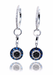 Pippo Perez Diamond & Sapphire Evil Eye Hoop Dangle Earrings | OsterJewelers.com