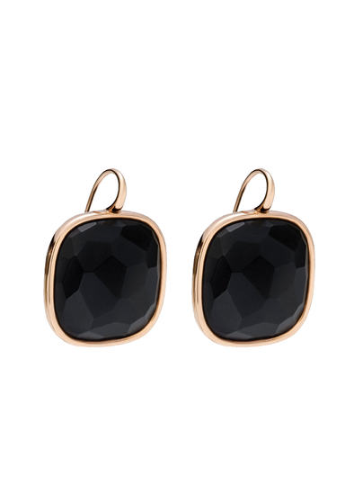 Triple Jet Black Pave Crystal Dangle Earrings, Black Silver Drop Earrings,  Gold CZ Pave Earrings