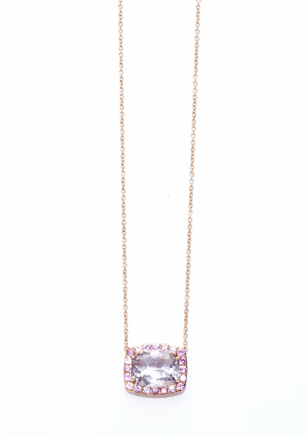 A & Furst 5.00ct Rose De France & Sapphire Necklace E1341RRF4R | Oster Jewelers