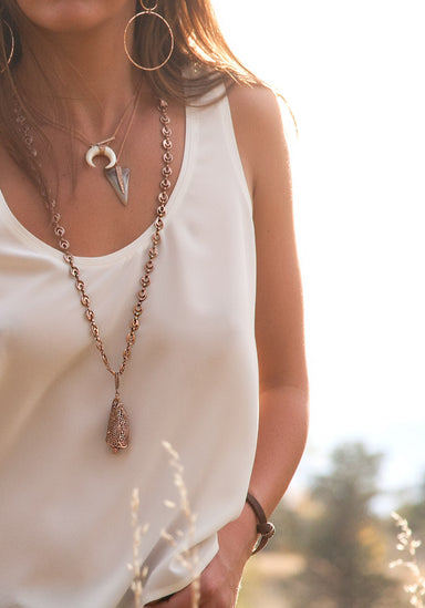 Vernissage Bronzed Silver Diamond Butterfly Net Necklace | OsterJewelers.com