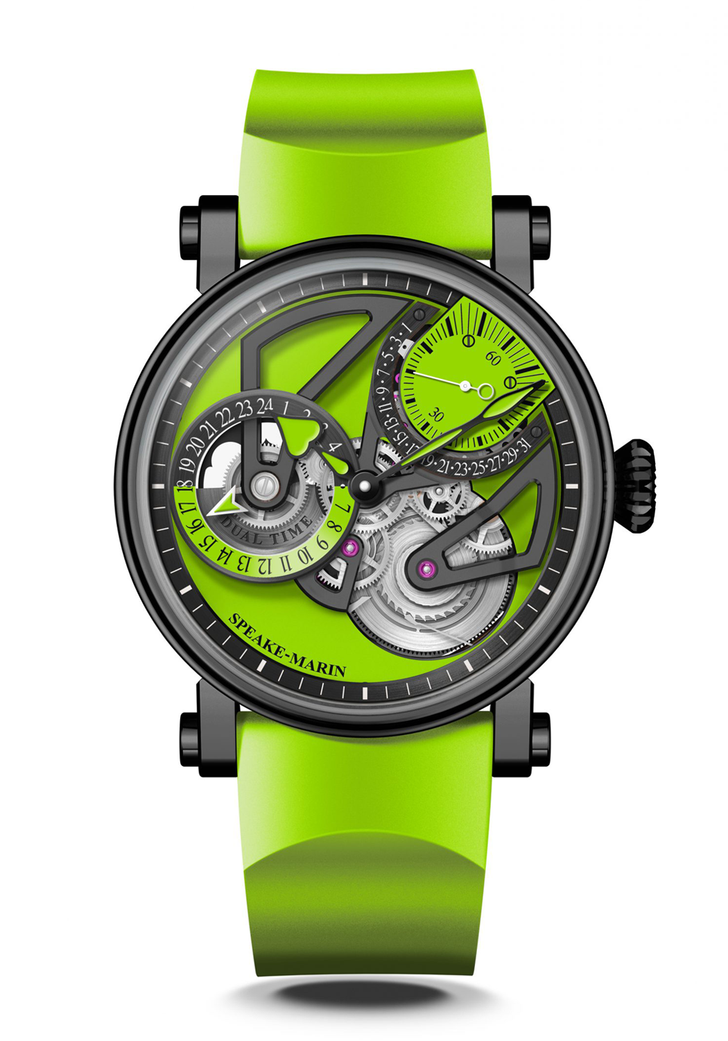 Speake-Marin Dual Time Lime 38mm | LE10 | Ref. 413816390 | OsterJewelers.com