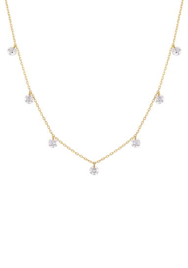Persée Paris 18K Yellow Gold Danaé 7 Diamond Necklace | OsterJewelers.com