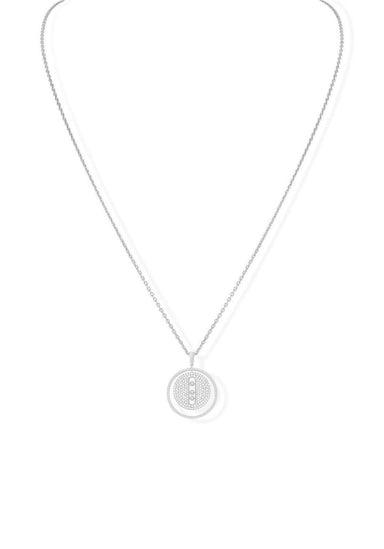 Messika Lucky Move MM Pavé 18KWG Diamond Necklace | Ref. 07395-WG | OsterJewelers.com